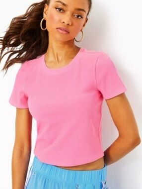 NWOT Lilly Pulitzer Minnie Knit Top Confetti Pink Medium